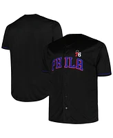 Profile Men's Black Philadelphia 76ers Big Tall Pop Jersey