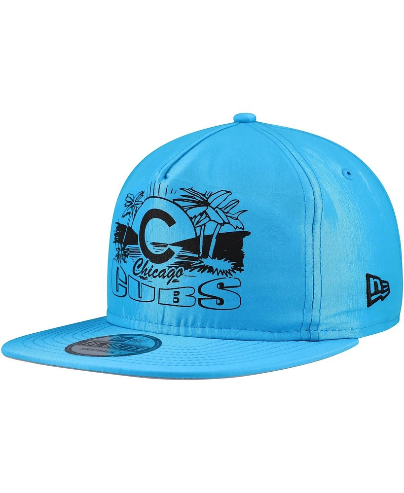 New Era Men's Blue Chicago Cubs Neon Golfer Snapback Hat