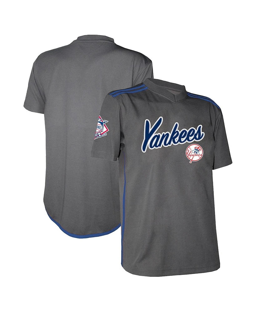 Stitches Men's Charcoal New York Yankees Team V-Neck Jersey