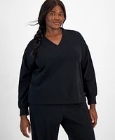 Id Ideology Plus V-Neck Sweatshirt, Created for Macy's