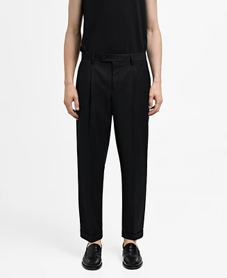 Mango Men's Regular Fit Suit Pants