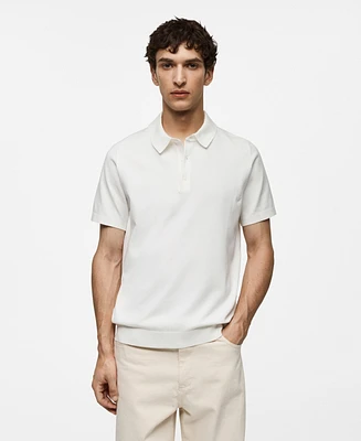 Mango Men's Fine-Knit Polo Shirt