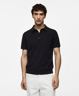 Mango Men's Fine-Knit Polo Shirt