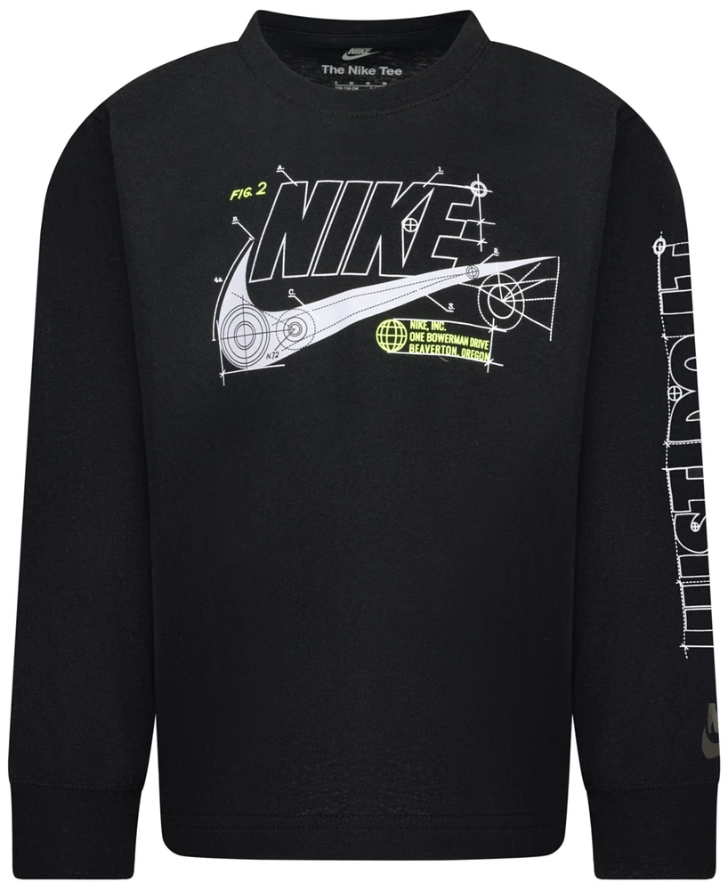 Nike Little Boys Future Utility Graphic Long-Sleeve T-Shirt