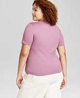 And Now This Trendy Plus Scoop-Neck Jersey Top, Created for Macy's