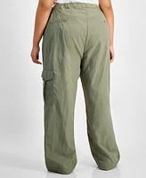 And Now This Trendy Plus Drawstring Cargo Pants, Created for Macy's