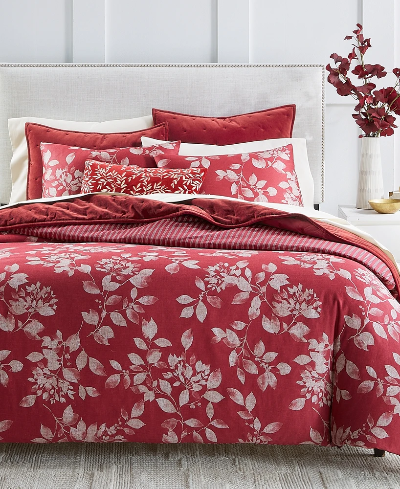 Charter Club Holiday Botanical 3-Pc. Comforter Set, King, Exclusively at Macy's