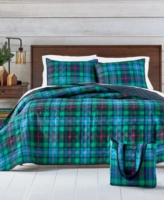 Holiday Lane Lodge Plaid Quilt Tote Set Created For Macys