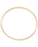 Polished Hinged 4.75mm Bangle Bracelet in 10k Gold