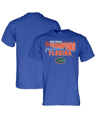 Blue 84 Men's and Women's Royal Florida Gators 2024 Ncaa Men's Outdoor Track Field Champions T-Shirt