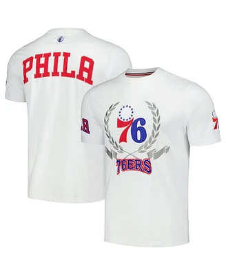 Fisll Men's and Women's White Philadelphia 76ers Heritage Crest T-Shirt