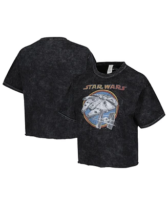 Mad Engine Men's and Women's Black Star Wars Battleship Tie-Dye T-Shirt