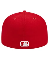 New Era Men's Red Colorado Rockies Logo 59FIFTY Fitted Hat