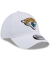 New Era Men's White Jacksonville Jaguars Main 39THIRTY Flex Hat