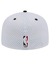 New Era Men's White/Black Portland Trail Blazers Throwback 2Tone 59FIFTY Fitted Hat