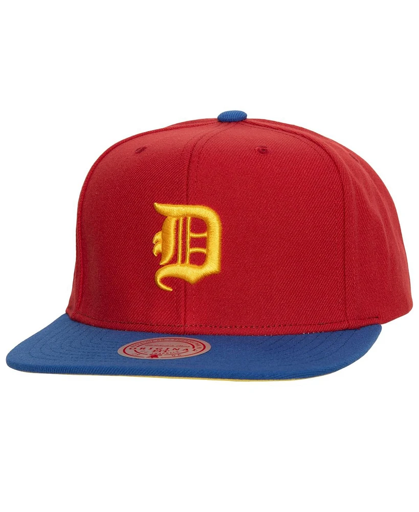 Mitchell & Ness Men's Red/Royal Detroit Tigers Hometown Snapback Hat