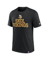 Nike Men's Heather Black Minnesota Vikings Blitz Tri-Blend T-Shirt