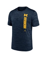 Jordan Men's Navy Michigan Wolverines 2024 Sideline Velocity Performance T-Shirt