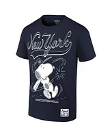 Ripple Junction Men's Navy Peanuts New York Baseball T-Shirt