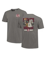 Image One Men's and Women's Gray Florida State Seminoles Hyper Local Oceola Renegade Stadium T-Shirt