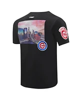 Pro Standard Men's Black Chicago Cubs Cityscape T-Shirt