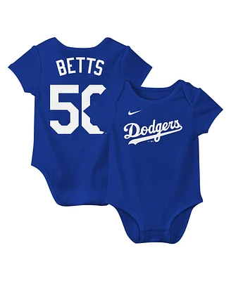 Nike Baby Mookie Betts Royal Los Angeles Dodgers Fuse Name Number Bodysuit