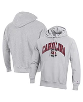 Champion Men's Heather Gray South Carolina Gamecocks Vault Late Night Reverse Weave Pullover Hoodie