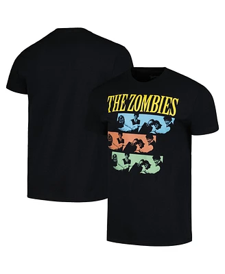 Manhead Merch Men's Black The Zombies Greatest Hits Photo Graphic T-Shirt