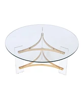 Streamdale Furniture Sosi Coffee Table , Gold Finish