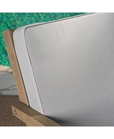 Modern Acacia Wood Adirondack Chair with Water-Resistant Cushions