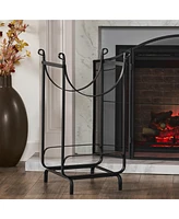 Streamdale Furniture Elegant Madeline Traditional Log Rack for Cozy Fireside Moments