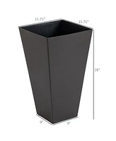 Streamdale Furniture Tall Square Planter with Drainage Holes, Indoor and Outdoor