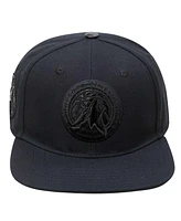 Pro Standard Men's Minnesota Timberwolves Triple Black Snapback Hat