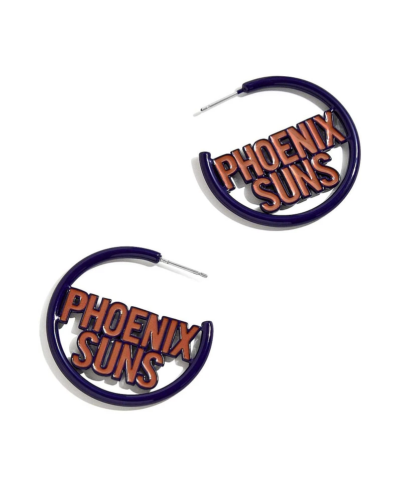 Baublebar Phoenix Suns Enamel Hoop Earrings