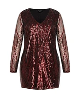 City Chic Women's Micah Sequin Dress