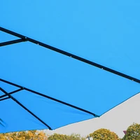 Streamdale Furniture 15ft Double-Sided Market Umbrella with Crank Lift for Ample Shade