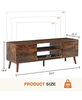 Spacious and Stylish Tv Stand with Ample Storage and Soft-Close Hinge