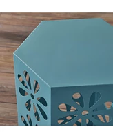 Charming Yet Durable Iron Side Table - No Assembly Required