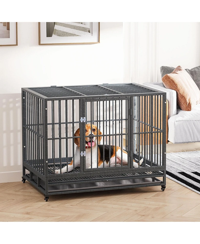 Streamdale Furniture Indestructible Dog Crate with Easy Access and Portability