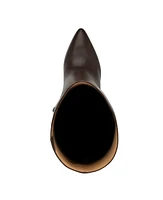 Nine West Women's Peachey Block Heel Pointy Toe Knee High Boots
