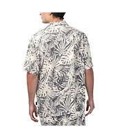 Margaritaville Men's Black Baltimore Orioles Monstera Print Party Button-Up Shirt