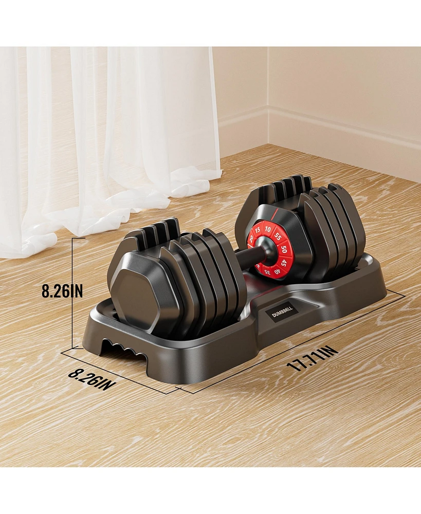 Streamdale Furniture 10-in-1 Adjustable Dumbbells Fast Weights Change, 80% Space Saving