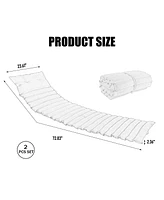 Premium 72.8" Uv-Resistant Outdoor Chaise Lounge Cushions (2 Pack)
