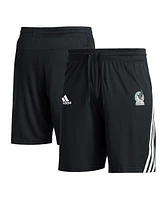 Adidas Men's Black Mexico National Team Club Crest Three-Stripe Aeroready Shorts