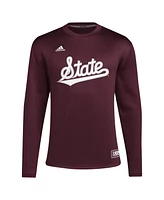 Adidas Men's Maroon Mississippi State Bulldogs Reverse Retro Baseball Script Pullover Sweatshirt