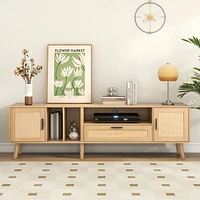 Streamdale Furniture Elegant Multifunctional Tv Stand with Concealed Storage and Cable Management