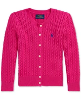 Polo Ralph Lauren Toddler And Little Girls Mini-Cable Cotton Cardigan