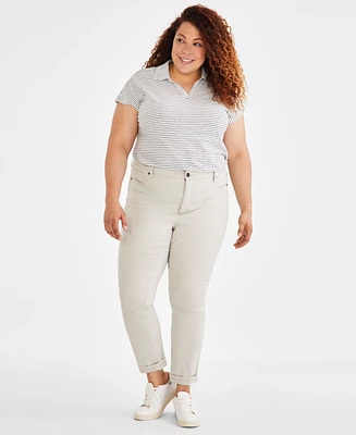 Style & Co Plus High-Rise Straight-Leg Jeans, Created for Macy's