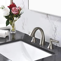 Simplie Fun Widespread Bathroom Sink Faucets Two Handle 3 Hole Vanity Bath Faucet With Drain Assembly