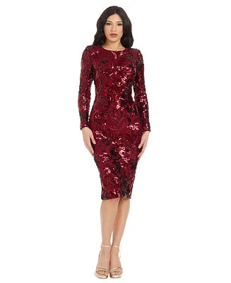 Dress the Population Women's Emmalyn Sequined Cocktail